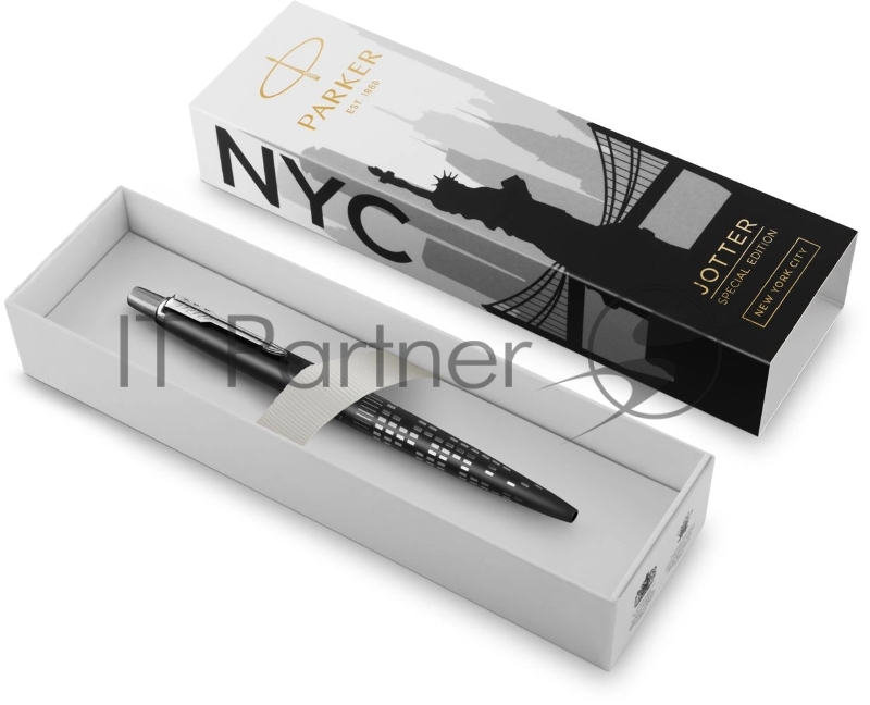 Ручка шариковая Parker Jotter Global Icons SE New York CT K179 (2187554) черная, M, синие чернила, подарочная коробка