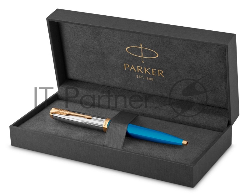 Ручка шариковая Parker 51 Premium (CW2169080) Turquoise GT, M, черные чернила, подарочная коробка