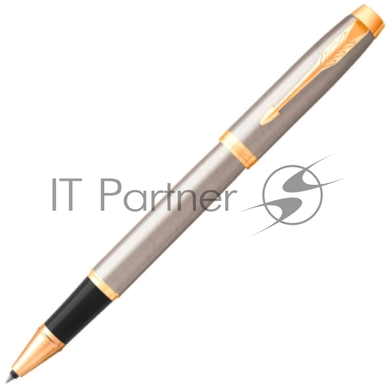 Ручка роллер Parker IM Core T321 (CW1931663) Brushed Metal GT, F, черные чернила, подарочная коробка