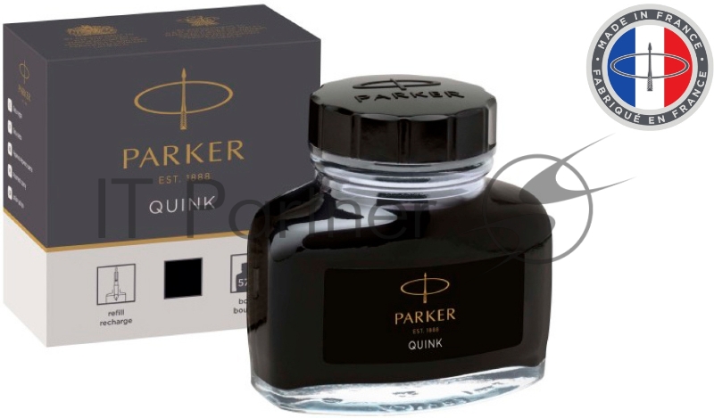 Флакон с чернилами Parker Quink Z13 (CW1950375) черные чернила, 57мл для ручек перьевых