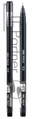 Ручка гелевая Deli MaX EG62-BK черная, d=0.5мм, черные чернила