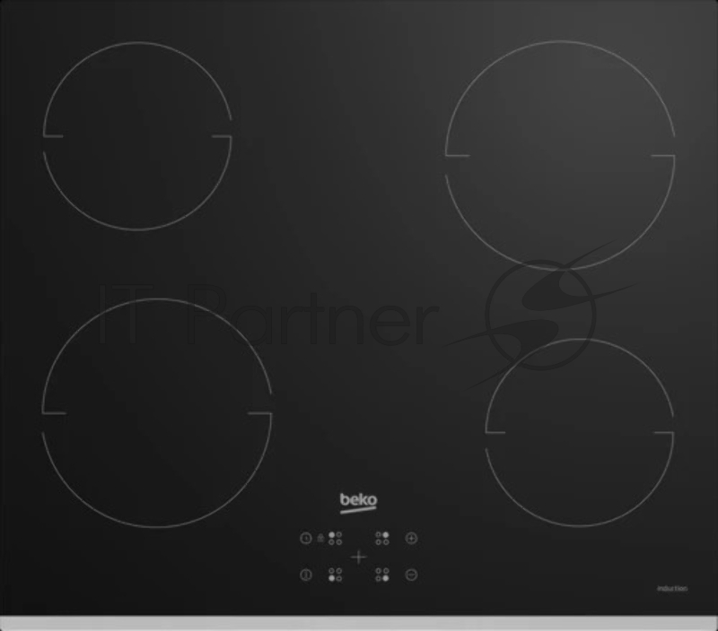 Индукционная варочная поверхность Beko HII6440RQTB, 4 конфорки, стеклокерамика, 5600 Вт