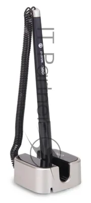 Ручка гелевая Deli E6797black черный, d=0.7мм, черные чернила, на подставке, линия 0.55мм