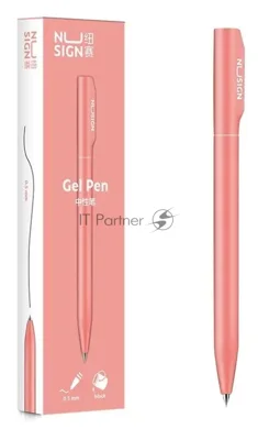 Ручка гелевая Deli Nusign NS552pink розовый, черные чернила, линия 0.5мм