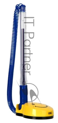 Ручка гелевая Deli E6793blue, d=0.5мм, синие чернила, на подставке сменный стержень, линия 0.35мм