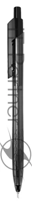 Ручка шариковая автоматическая Deli Arrow EQ01320 прозрачный/черный, d=0.7мм, черные чернила, черный