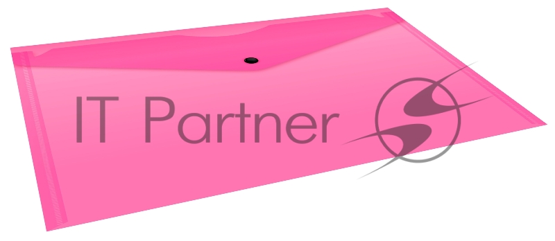 Конверт на кнопке Бюрократ Double Neon DNEPK803A4PINK A4 гориз. пластик 0.15мм розовый