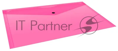 Конверт на кнопке Бюрократ Double Neon DNEPK803A4PINK A4 гориз. пластик 0.15мм розовый