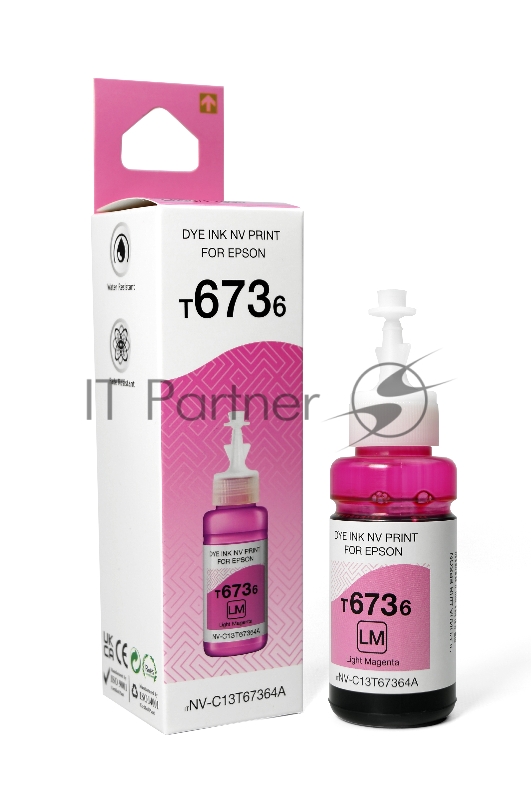 Чернила NVPrint T6736 (NV-C13T67364A) для аппаратов Epson (70 мл) Light Magenta (в коробке) совместимые