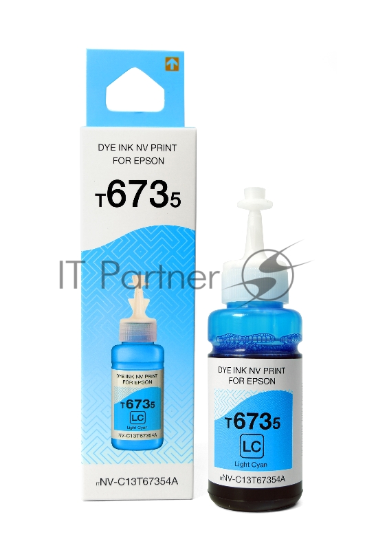 Чернила NVPrint T6735 (NV-C13T67354A) для аппаратов Epson (70 мл) Light Cyan (в коробке) совместимые