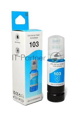 Чернила NVPrint 103 (NV-C13T00S24A) для Epson L1110, L3100 (70 мл) Cyan (в коробке) совместимые