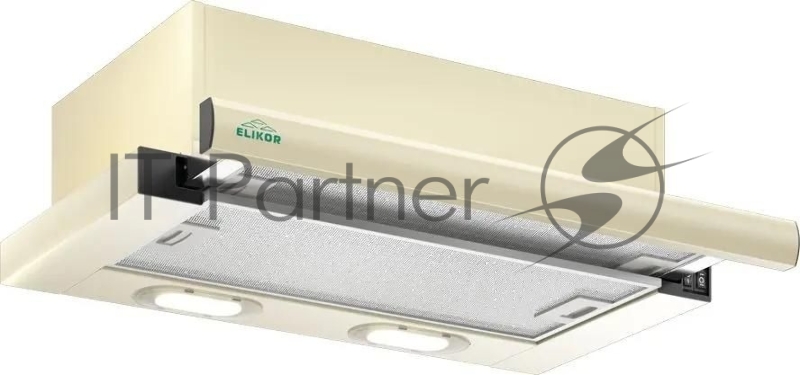 Встраиваемая вытяжка Elikor Интегра 60П-400-В2Л УХЛ 4.2, управление кулисные переключатели, топленое молоко