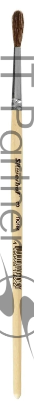 Кисть Silwerhof 981134 художественная пони круглая №3 деревянная, лакированная ручка
