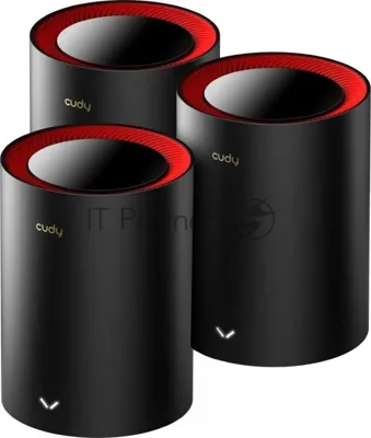 Wi-Fi Mesh-система/AX3000 Wi-Fi 6 Mesh 2.5G Solution 3-Pack, Dual-Band, Chipset MT7981BA+MT7976CN+RTL8221B, 802.11ax/ac/a/b/g/n, 2402Mbps at 5GHz + 574Mbps at 2.4GHz, 2.5G WAN+GE LAN, 5 internal antennas, MU-MIMO, DDNS, Zerotier/Wireguard/OpenVPN/IPSec/L2TP/PPTP VPN, DNS over Cloudflare/Google/Quad9, IPv6, Seamless Roaming, WPA3, TR069/TR098/TR111/TR181,easyMesh R3 Optional, Ver 2.0, Cudy Mesh, Cudy APP