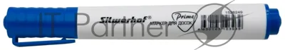 Маркер для досок Silwerhof Prime+, скошенный пишущий наконечник, 2-5мм, синий, коробка