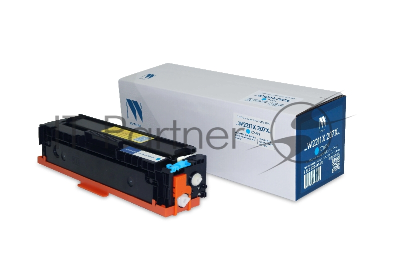 Картридж лазерный NVPrint совместимый NV-W2211X 207X Голубой (БЕЗ ЧИПА) для HP Color LaserJet M255/M282/M283 (2450k)