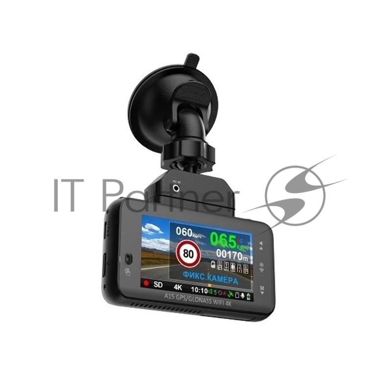 Видеорегистратор Sho-Me A15, 3840x2160, 3", GPS/ГЛОНАСС, Wi-Fi, G-сенсор, датчик движения, GPS-информатор