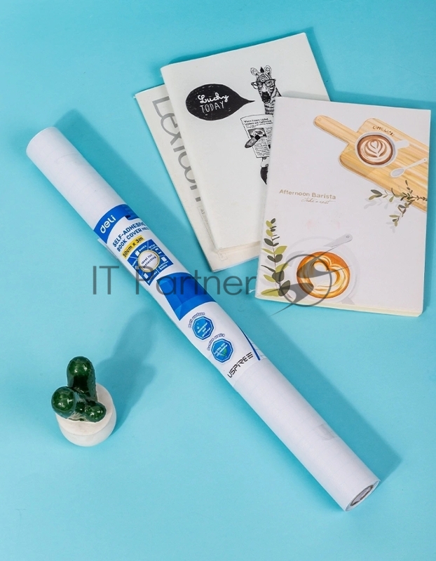Пленка Deli EH831 Uspire для книги с липк.сл. ПП гладкая прозр. 500х3000
