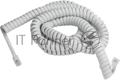 Шнур Rexant (18-2071) для телефонной трубки, витой RJ-10 (4P-4C), 7м, белый