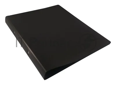 Папка на 2-х кольцах Бюрократ DeLuxe DL0740/2BLCK A4 пластик 0.7мм кор.32мм черный