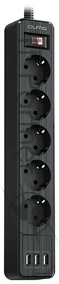 Сетевой фильтр QUMO Power Bar 5SP4U (P-0005), черный