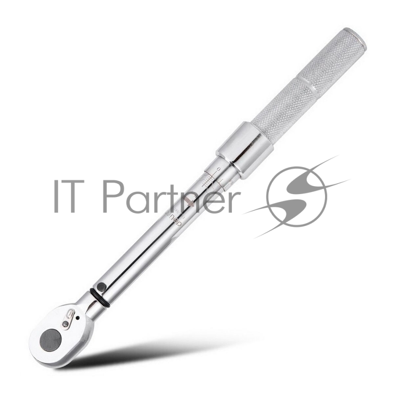 Динамометрический ключ предельный Deli DL1700255-25Нм, 3/8";, головка Cr-Mo, 72 зуба, точность +/- 3%, противоскользящая рукоятка, кейс