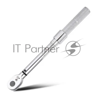 Динамометрический ключ предельный Deli DL1700255-25Нм, 3/8";, головка Cr-Mo, 72 зуба, точность +/- 3%, противоскользящая рукоятка, кейс