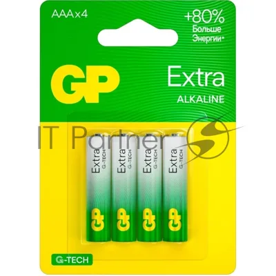 Батарея GP Extra Alkaline 24AXA21-2CRSBC4 AAA (4шт) блистер