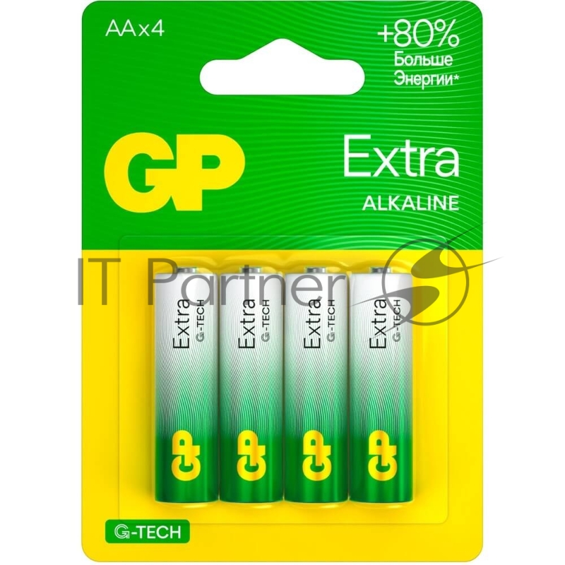 Батарея GP Extra Alkaline 15AXA21-2CRSBC4 AA (4шт) блистер