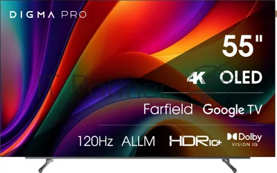 Телевизор Digma 55" Pro 55M черный/серебристый OLED 4K UHD 120Hz Google TV