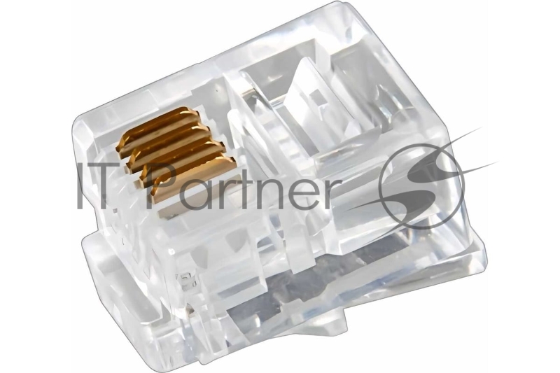 Разъем телефонный Rexant UTP, RJ-14 (6P4C), CAT 3