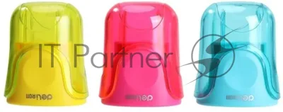 Точилка для карандашей ручная Deli ER01100 U-touch, 2 отверстия, пластик, ассорти, дисплей