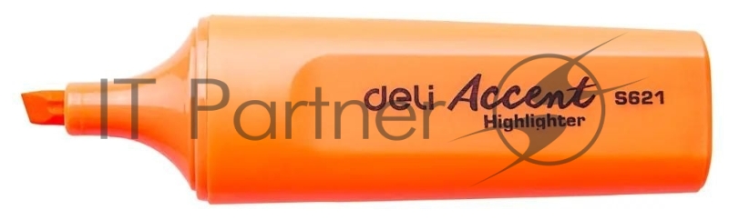Текстовыделитель Deli Accent ES621ORANG Delight, скошенный пишущий наконечник, 1-5мм, оранжевый