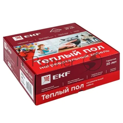 Теплый пол (нагревательный кабель) 375Вт 27 м 2,5 м2 EKF
