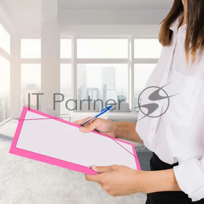 Папка на резинке Бюрократ Double Neon DNE510PINK A4, пластик, корешок 30мм, 0.5мм, розовый
