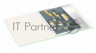Папка с 30 прозрачными вкладками Бюрократ Double Neon DNE07V30LETT A4, пластик, 0.7мм, салатовый