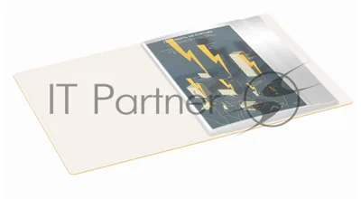 Папка с 30 прозрачными вкладками Бюрократ Double Neon DNE07V30OR A4, пластик, 0.7мм, оранжевый
