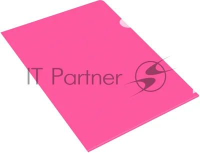 Папка-уголок Бюрократ Double Neon DNECPINK A4, пластик, 0.18мм, розовый