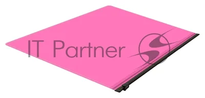 Папка на молнии ZIP Бюрократ Double Neon DNEBPM5APINKBL A5 полипропилен 0.15мм, розовый, цвет молнии черный