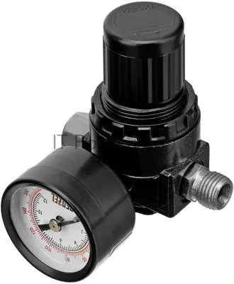 Регулятор давления с манометром Denzel R1500, 12 бар, 1/4"