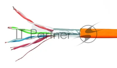 Кабель Cablexpert FPC-5051E-LSZH-4-CU indoor, FTP-LSZH 4x2x0.51, медный, кат.5e, однож., 305м, box, оранжевый