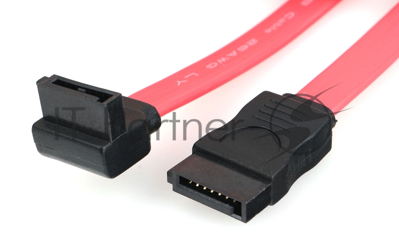 Кабель интерфейсный SATA Cablexpert CC-SATADATA90-N, Sata3 7pin/7pin угловой, медн.проводник, 50 см, пакет