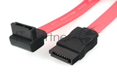 Кабель интерфейсный SATA Cablexpert CC-SATADATA90-N, Sata3 7pin/7pin угловой, медн.проводник, 50 см, пакет