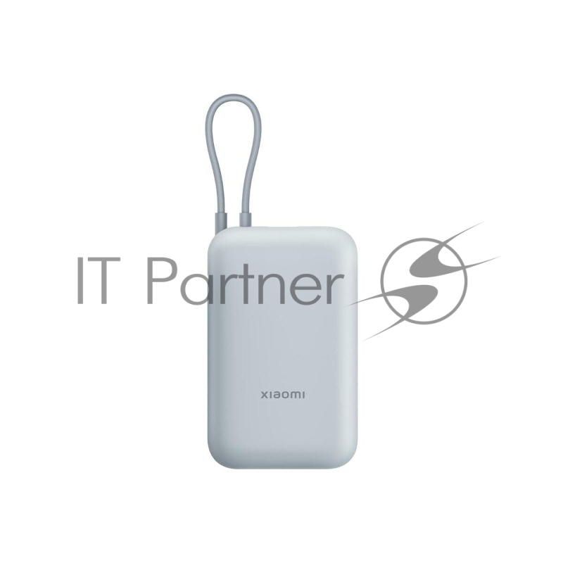 Портативный аккумулятор Xiaomi Power Bank 10000mAh (встроенный кабель) Ледяной синий GL