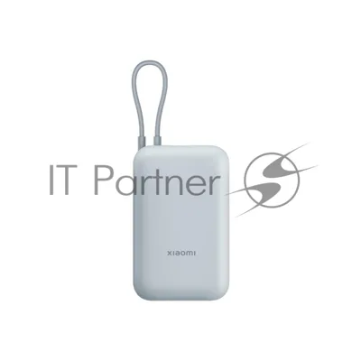 Портативный аккумулятор Xiaomi Power Bank 10000mAh (встроенный кабель) Ледяной синий GL