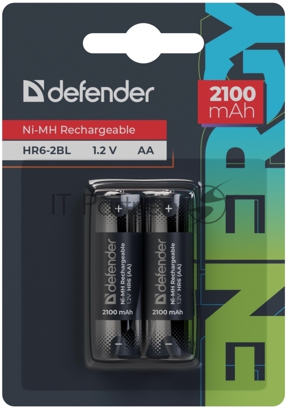 Аккумуляторная батарея Defender HR6-2BL 2100 mAh АА, Ni-MH, блистер, 2 шт.
