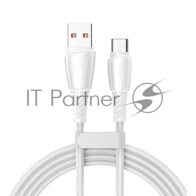 Кабель USB-A – Type-C, 5А, 100Вт, 1м, в белой нейлоновой оплетке Rexant