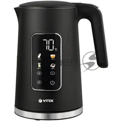 Чайник электрический Vitek VT-1162, 1.7л, 2200Вт, черный, корпус: металл/пластик
