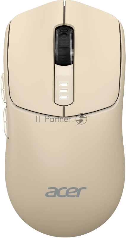 Мышь беспроводная Acer OMR312 бежевый, 3200 dpi, радиоканал, Bluetooth, USB, кнопки - 5