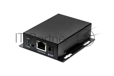 PoE удлинитель 10M/100M Fast Ethernet на 400м (до 30W).Увеличение расстояния передачи данных + питание на 100м (В режиме "S" - до 400м). Совместим с оборудованием PoE IEEE 802.3af/at. Порты: вх.- 1 x RJ45 (10/100 Base-T), роз. 2.1x5мм DC; вых.- 1 x RJ45 (10/100 Base-T). Выходной порт имеет возможность выбора метода подачи PoE (A, B, A+B).2 способа получения питания: от источника PoE/от блока питания через DC разъем). Питание: DC12-56V(30W). Размеры (ШxВxГ): 88x25x60мм. Рабочая температура: -10.